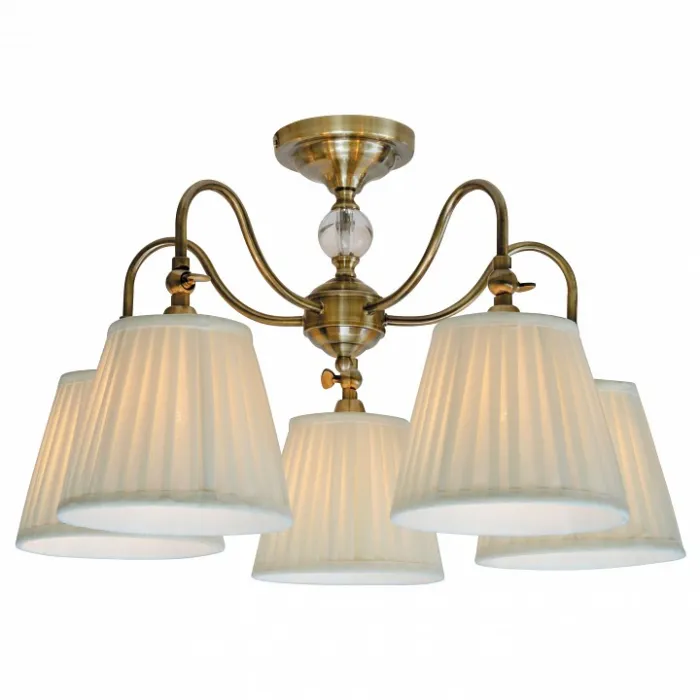Люстра на штанге Arte Lamp Seville A1509PL-5PB Цвет арматуры медь Цвет плафонов белый от ImperiumLoft