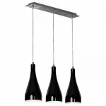 Подвесной светильник Lussole Rimini LSF-1196-03 Цвет арматуры хром Цвет плафонов черный от ImperiumLoft