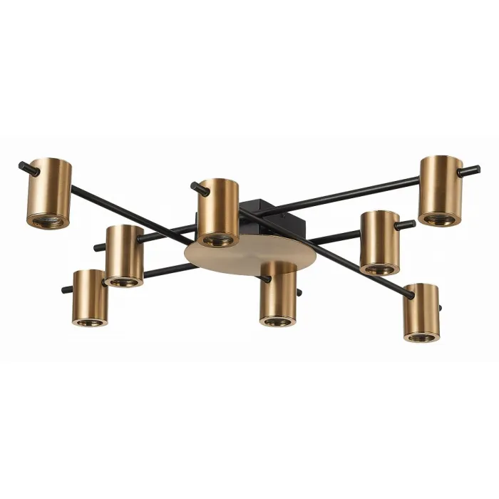 Потолочная люстра ST-Luce Veroli SL1207.402.08 Цвет плафонов латунь Цвет арматуры черный от ImperiumLoft