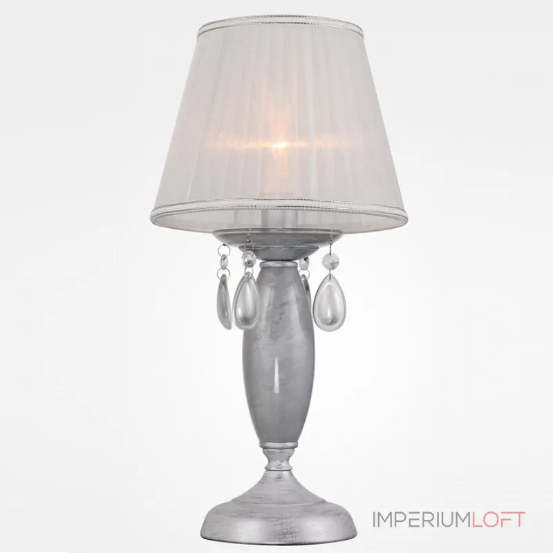 Настольная лампа декоративная Rivoli Argento T1 SL Б0038408 Цвет арматуры серебро Цвет плафонов белый Настольная лампа декоративная Rivoli Argento T1 SL Б0038408 Цвет арматуры серебро Цвет плафонов белый