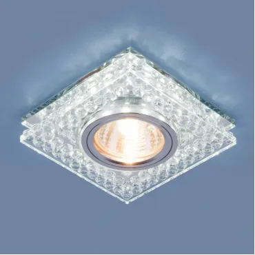 Встраиваемый светильник Elektrostandard a036609 Цвет арматуры серебро Цвет плафонов прозрачный