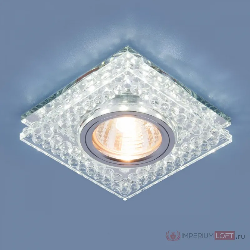 Встраиваемый светильник Elektrostandard a036609 Цвет арматуры серебро Цвет плафонов прозрачный от ImperiumLoft