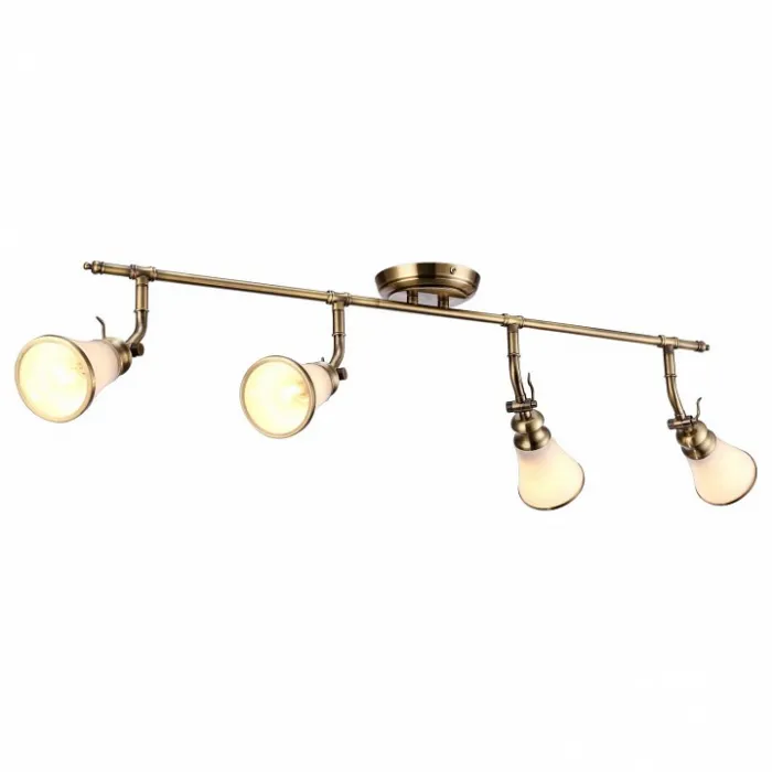 Спот Arte Lamp Vento A9231PL-4AB Цвет арматуры бронза Цвет плафонов белый от ImperiumLoft