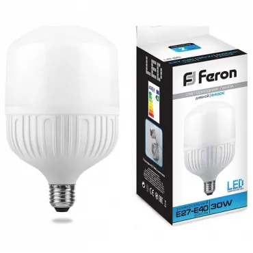Лампа светодиодная Feron LB-65 E27-E40 30Вт 6400K 25537 Цвет арматуры белый