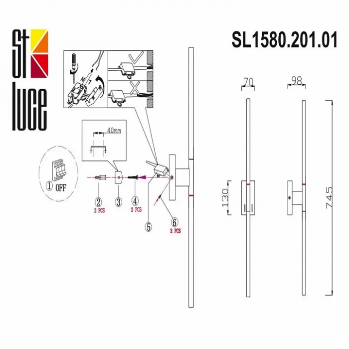 Бра ST-Luce Ralio SL1580.201.01 Цвет арматуры Желтый Цвет плафонов Желтый от ImperiumLoft