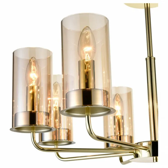 Люстра на штанге Vele Luce Licia VL1924L08 Цвет арматуры золото Цвет плафонов кремовый от ImperiumLoft