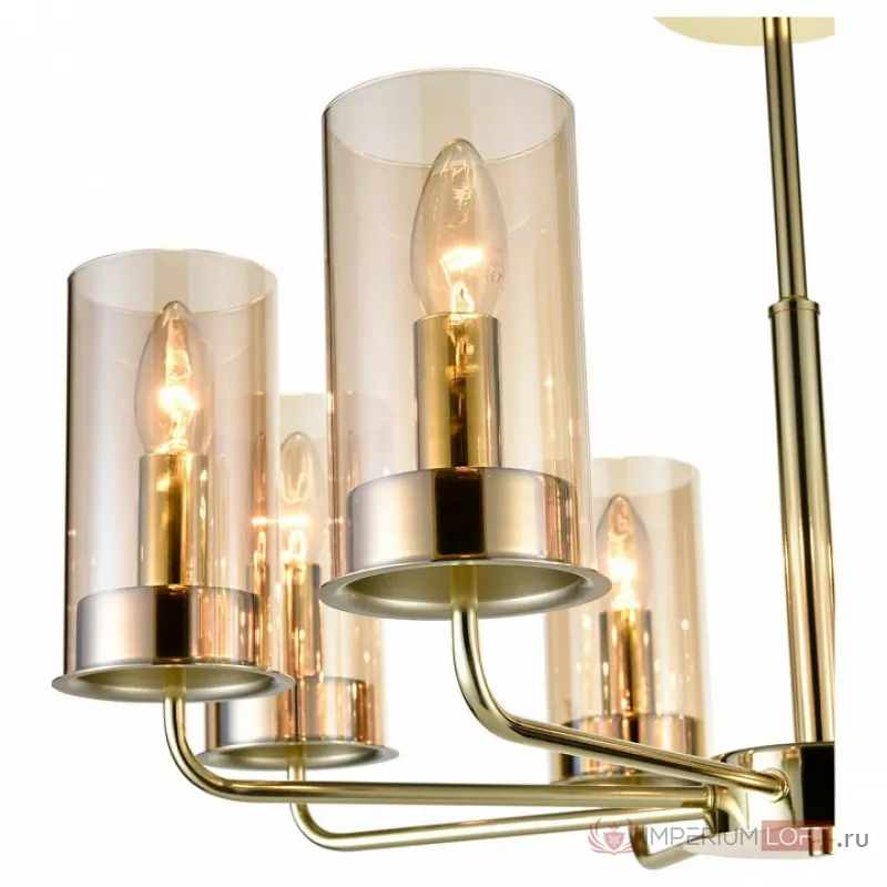 Люстра на штанге Vele Luce Licia VL1924L08 Цвет арматуры золото Цвет плафонов кремовый от ImperiumLoft