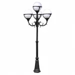 Фонарный столб Arte Lamp Monaco A1497PA-4BK Цвет арматуры черный Цвет плафонов белый