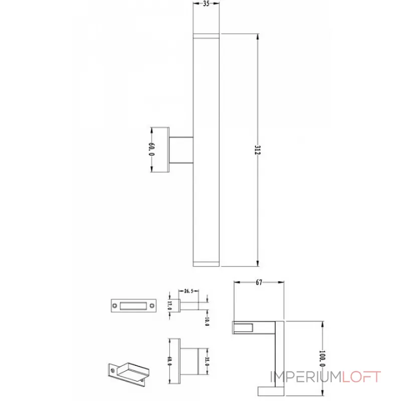 Подсветка для зеркала Deko-Light Mirror 687065 Цвет арматуры серебро Цвет плафонов белый