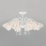 Люстра на штанге Eurosvet Floranse 30155/8 белый Цвет арматуры белый Цвет плафонов белый от ImperiumLoft