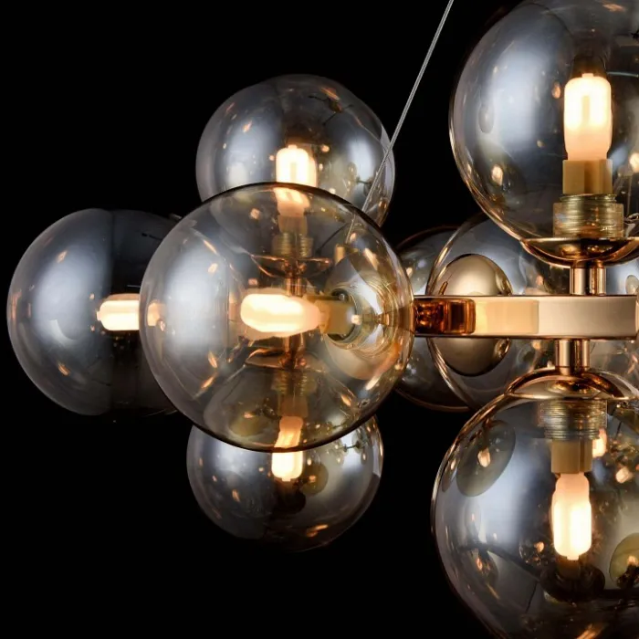 Подвесная люстра Maytoni Dallas MOD548PL-25G Цвет арматуры золото Цвет плафонов янтарный от ImperiumLoft