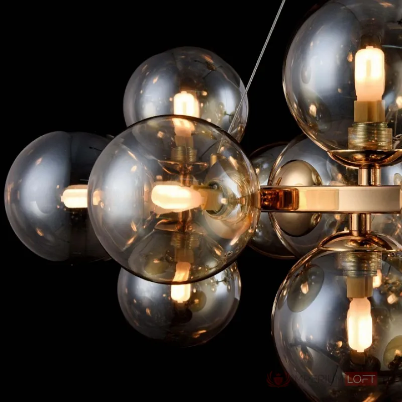Подвесная люстра Maytoni Dallas MOD548PL-25G Цвет арматуры золото Цвет плафонов янтарный от ImperiumLoft