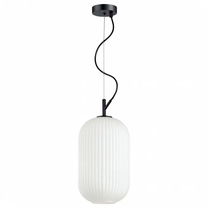 Подвесной светильник Odeon Light Roofi 4751/1 Цвет плафонов белый Цвет арматуры черный от ImperiumLoft