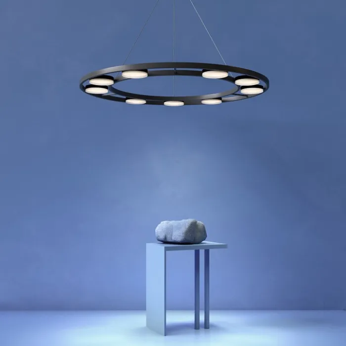 Подвесной светильник Maytoni Fad MOD070PL-L63B3K Цвет арматуры черный Цвет плафонов белый от ImperiumLoft