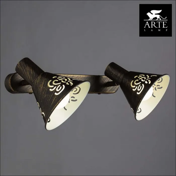 Спот Arte Lamp Cono A5218AP-2BR Цвет арматуры коричневый Цвет плафонов коричневый от ImperiumLoft