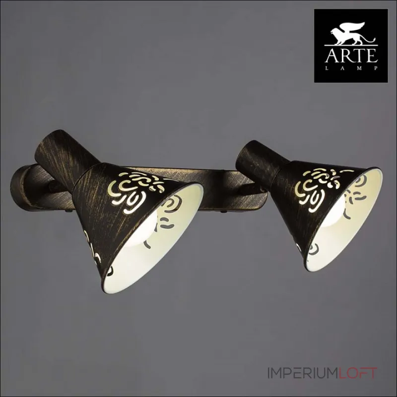 Спот Arte Lamp Cono A5218AP-2BR Цвет арматуры коричневый Цвет плафонов коричневый