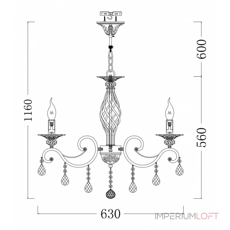 Подвесная люстра Maytoni ARM247-06-G Подвесная люстра Maytoni ARM247-06-G