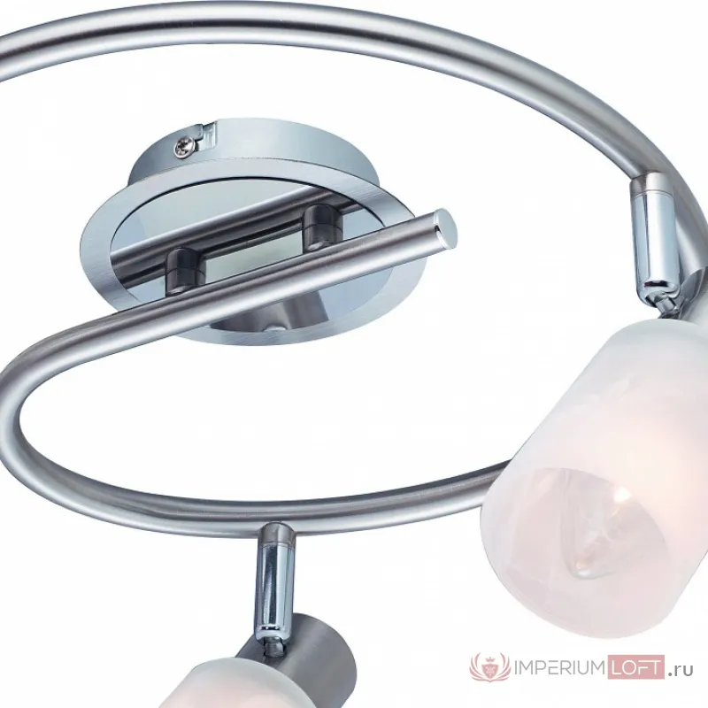 Спот Arte Lamp Cavalletta A4510PL-3SS Цвет арматуры серебро Цвет плафонов белый от ImperiumLoft