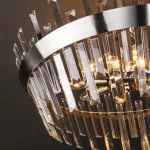 Светильник на штанге TK Lighting Steccato 10111/8 сатин-никель / прозрачный хрусталь Strotskis Цвет арматуры никель Цвет плафонов прозрачный от ImperiumLoft