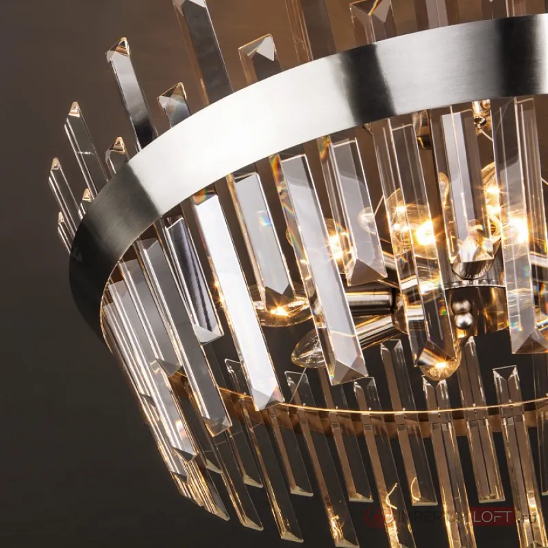 Светильник на штанге TK Lighting Steccato 10111/8 сатин-никель / прозрачный хрусталь Strotskis Цвет арматуры никель Цвет плафонов прозрачный от ImperiumLoft