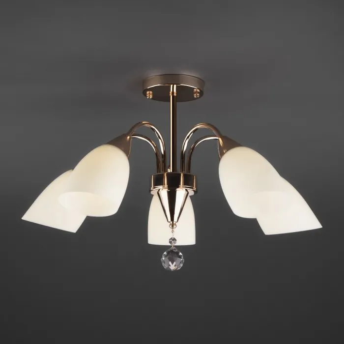 Люстра на штанге Eurosvet Ellene 30149/5 золото от ImperiumLoft