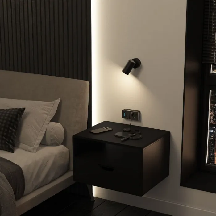 Розетка с заземлением, шторками и USB Werkel Gallant черный/хром W5071735 от ImperiumLoft