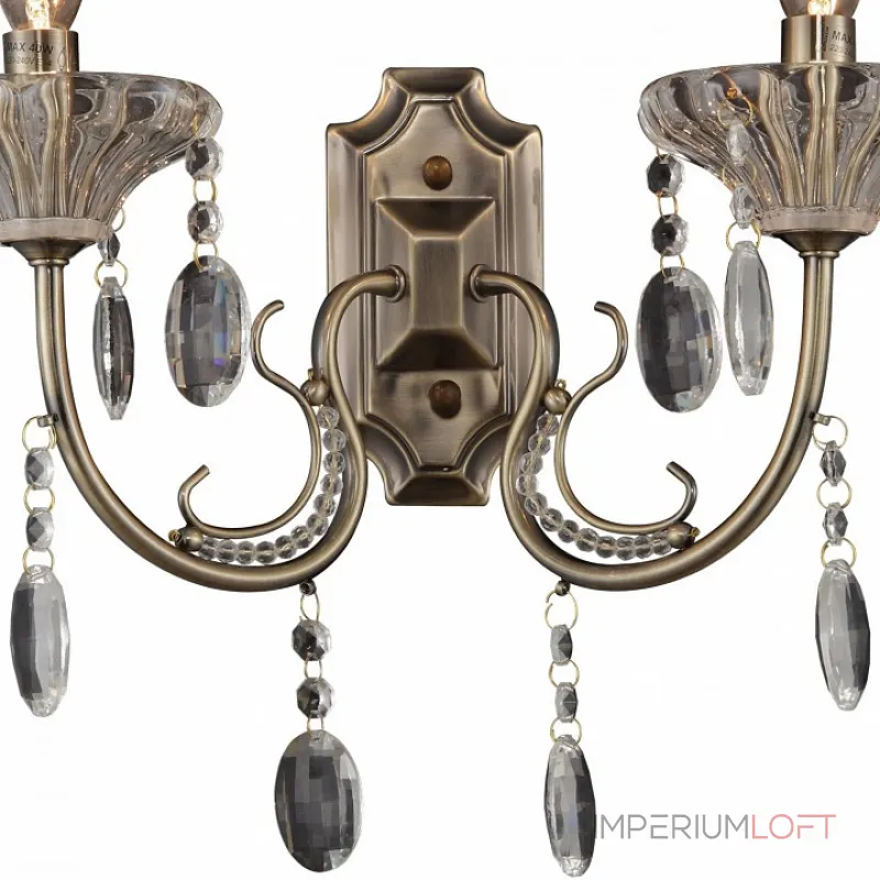 Бра TopLight Yolanda TL7210B-02AB Цвет арматуры бронза Цвет плафонов прозрачный