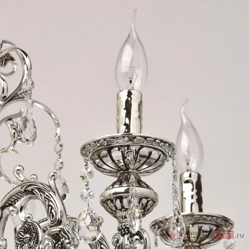 Подвесная люстра MW-Light Селена 10 482013708 Цвет арматуры серебро Цвет плафонов прозрачный от ImperiumLoft