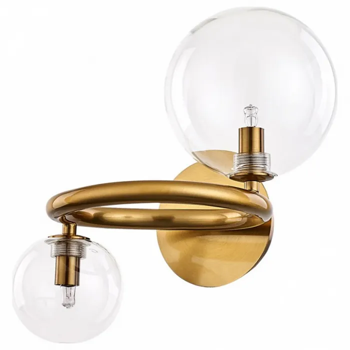 Бра Arte Lamp Albus A7780AP-2AB Цвет плафонов прозрачный Цвет арматуры бронза от ImperiumLoft