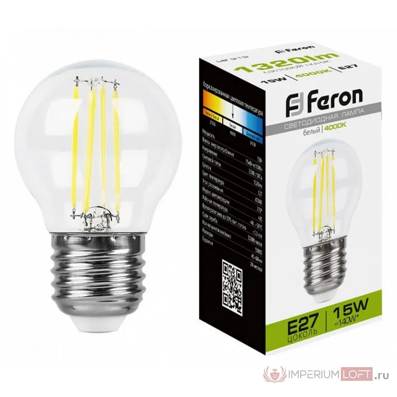 Лампа светодиодная Feron LB-515 E27 15Вт 4000K 38253 от ImperiumLoft