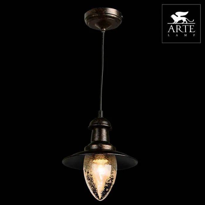 Подвесной светильник Arte Lamp Fisherman A5518SP-1RI Цвет арматуры коричневый Цвет плафонов прозрачный от ImperiumLoft