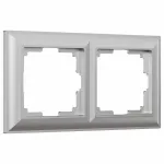 Рамка на 2 поста Werkel Fiore 1 W0022206 Цвет арматуры серебро