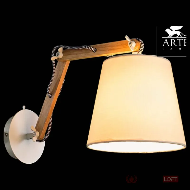 Бра Arte Lamp Pinocchio A5700AP-1WH Цвет арматуры белый Цвет плафонов белый от ImperiumLoft
