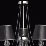 Люстра на штанге MW-Light Федерика 84 684010305 Цвет арматуры хром Цвет плафонов черный от ImperiumLoft