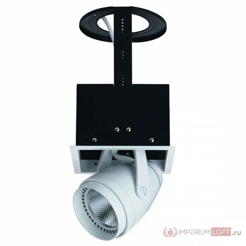 Встраиваемый светильник Arte Lamp Cardani A1618PL-1WH Цвет арматуры черный Цвет плафонов белый от ImperiumLoft