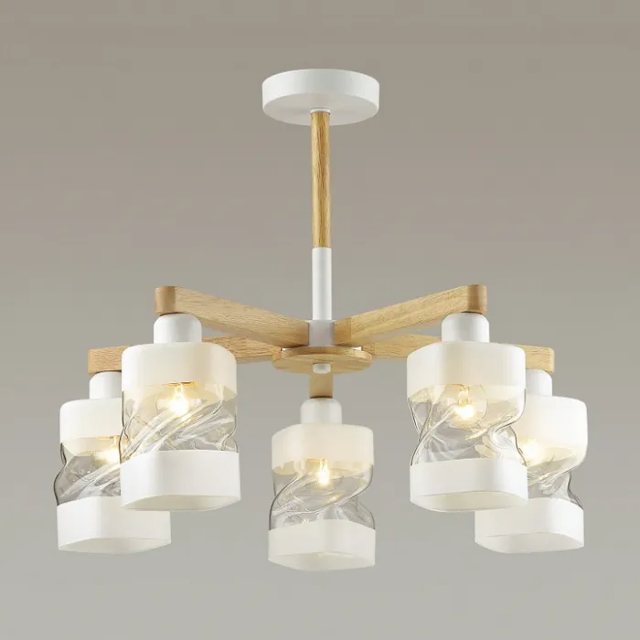 Люстра на штанге Lumion Bonnie 4491/5C цвет арматуры разноцветный цвет плафонов прозрачный от ImperiumLoft