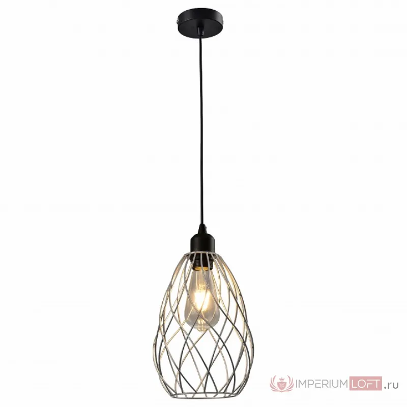 Подвесной светильник TopLight Martha TL1191H-01SL Цвет арматуры черный Цвет плафонов серебро от ImperiumLoft