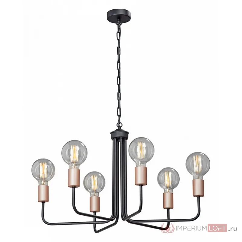 Потолочная люстра Vitaluce V4525 V4525-1/6 Цвет арматуры черный от ImperiumLoft