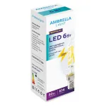 Лампа светодиодная Ambrella Filament E14 6Вт 6400K 202126 Цвет арматуры белый Цвет плафонов белый