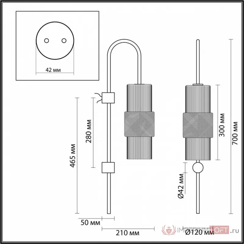 Бра Odeon Light Pimpa 3 5019/1W от ImperiumLoft