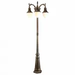Фонарный столб Arte Lamp Vienna A1317PA-3BN Цвет арматуры бронза Цвет плафонов белый