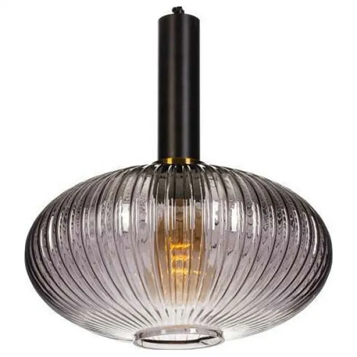 Подвесной светильник Loft it Iris 2070-С+BL Цвет арматуры черный Цвет плафонов серый от ImperiumLoft