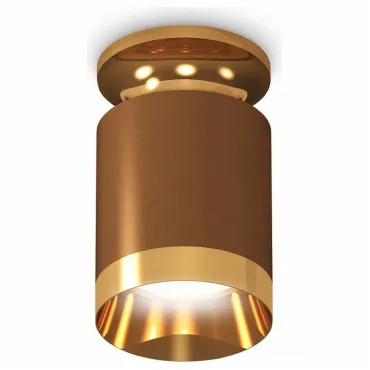 Накладной светильник Ambrella Techno Spot 216 XS6304130 Цвет арматуры золото Цвет плафонов коричневый