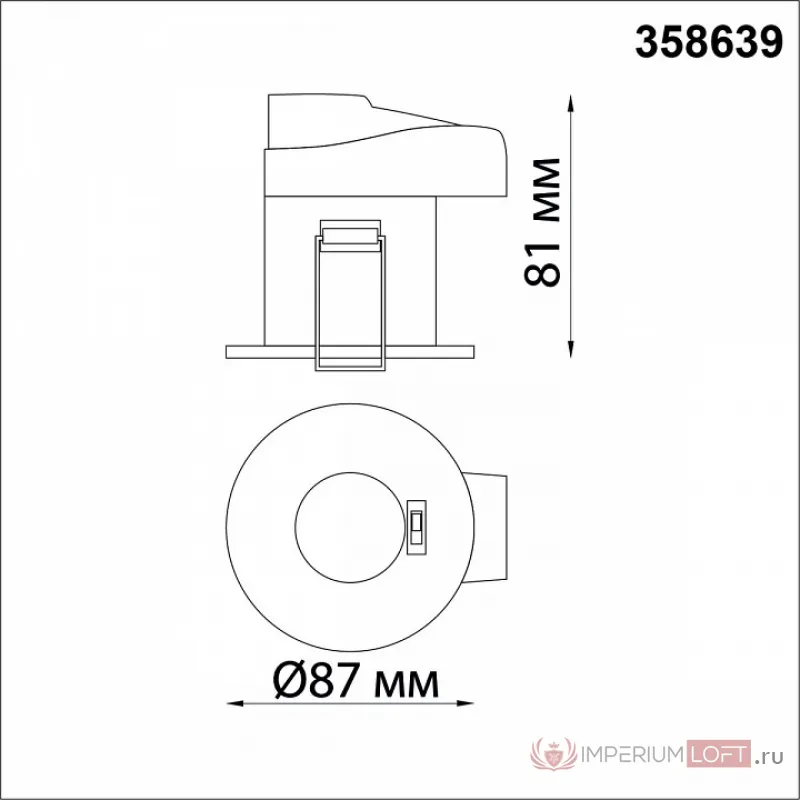 Встраиваемый светильник Novotech Spot 358639 Цвет плафонов прозрачный от ImperiumLoft