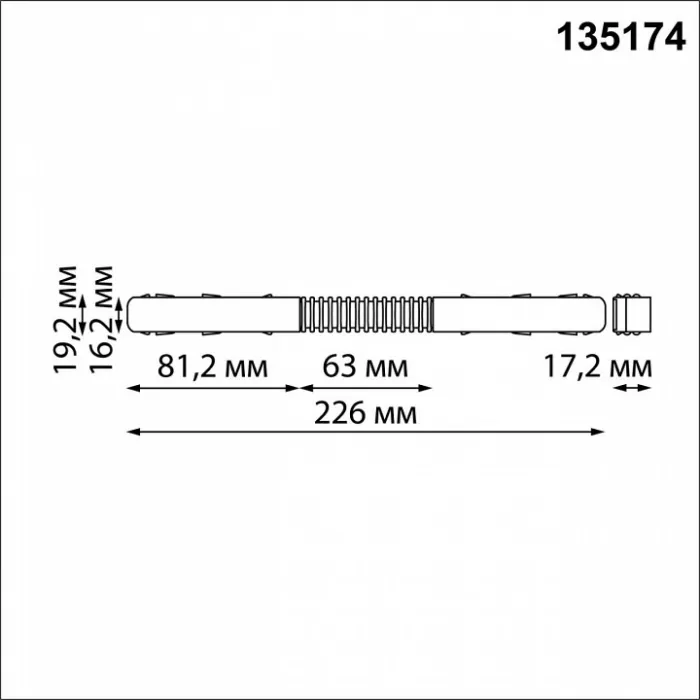 MEDO 90 LED светильник накладной с LED 120Вт, 3000K, 11000lm, серебристый от ImperiumLoft