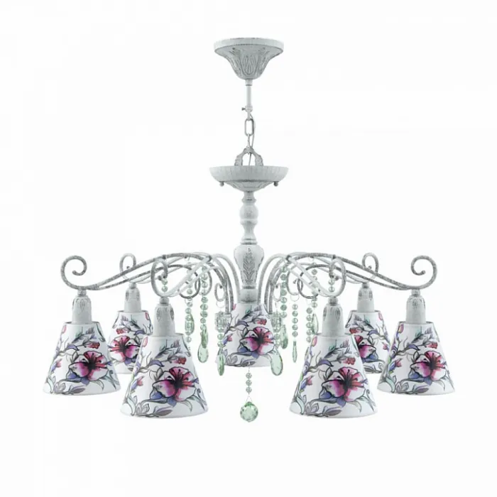 Подвесная люстра Lamp4You Provence 18 E4-07-G-LMP-O-13-CRL-E4-07-GR-DN Цвет плафонов белый от ImperiumLoft