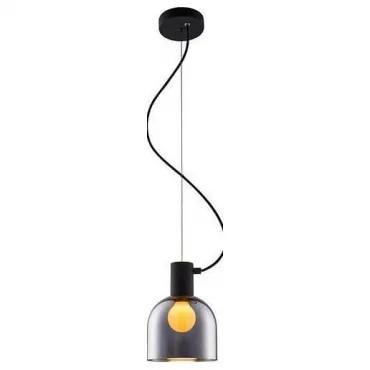 Подвесной светильник Zumaline Lazaro MD1918-1S-CHROME Цвет арматуры хром Цвет плафонов черный