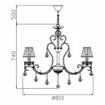Подвесная люстра Maytoni Triumph ARM288-08-G Цвет арматуры кремовый Цвет плафонов кремовый от ImperiumLoft