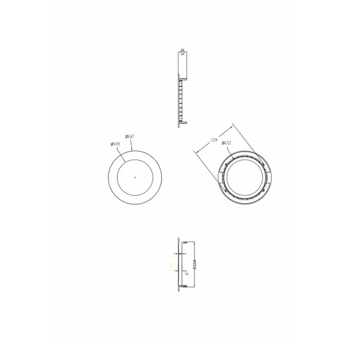 Встраиваемый светильник Donolux DL18453 DL18453/9W White R Dim от ImperiumLoft