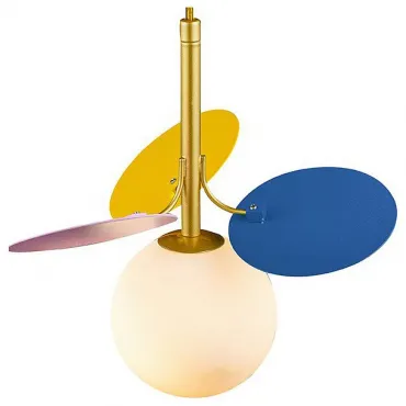 Подвесной светильник Loft it Matisse 10008/1P mult Цвет арматуры золото Цвет плафонов белый
